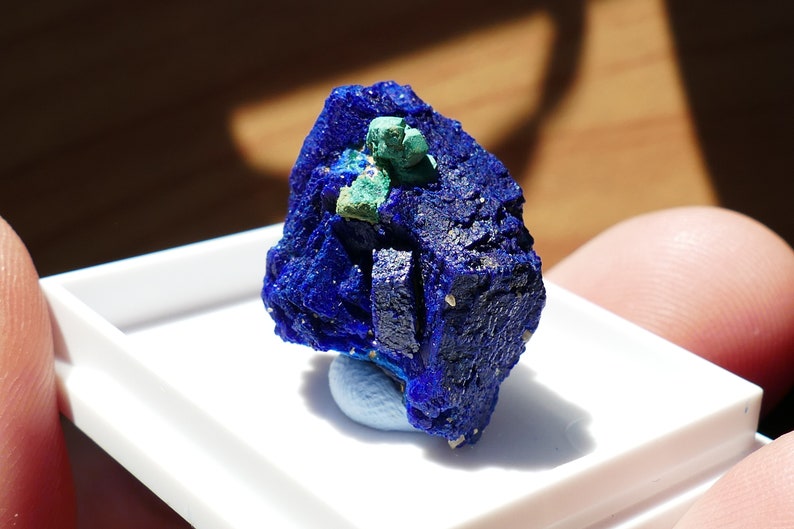 Spécimen minéral fin bleu azurite cuprite malachite image 7