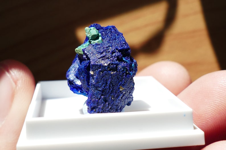 Spécimen minéral fin bleu azurite cuprite malachite image 8