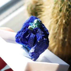 Spécimen minéral fin bleu azurite cuprite malachite image 1