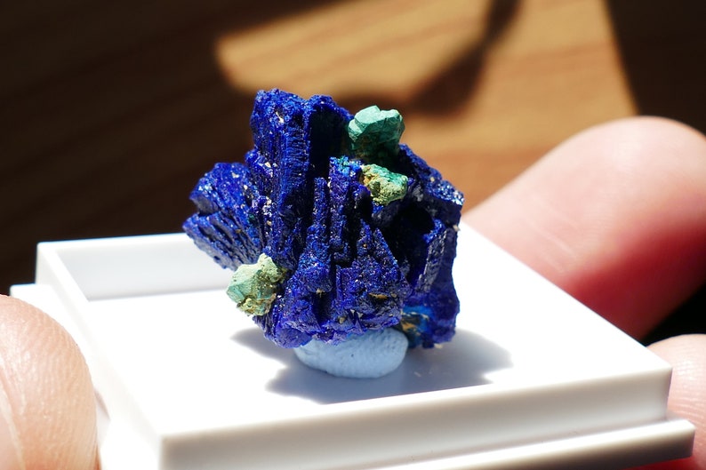 Spécimen minéral fin bleu azurite cuprite malachite image 3