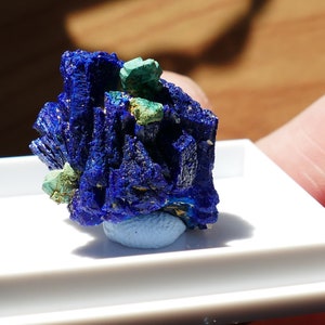 Spécimen minéral fin bleu azurite cuprite malachite image 6