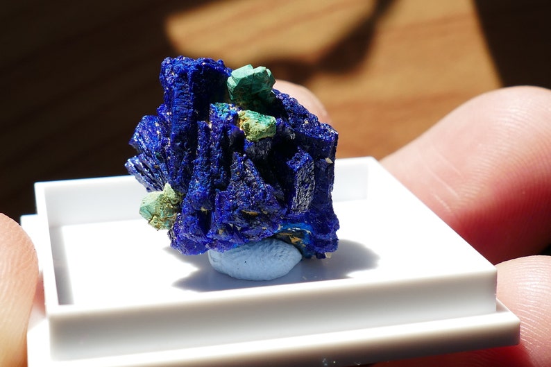 Spécimen minéral fin bleu azurite cuprite malachite image 6