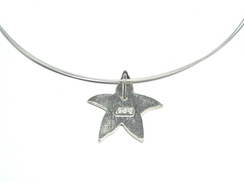Animal Pendants Silver /& Pink Enamel Starfish Necklace Handmade in Greece Starfish Pendant Necklace