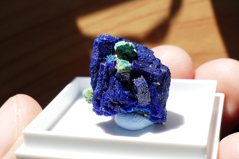 Spécimen minéral fin bleu azurite cuprite malachite image 2