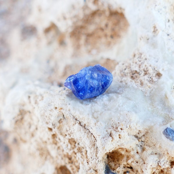 NEW FIND 1.7 ct Cobalt Blue Spinel Crystal Mineral Specimen - 100% Natural Micromount Specimen