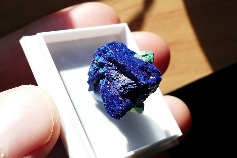 Spécimen minéral fin bleu azurite cuprite malachite image 5