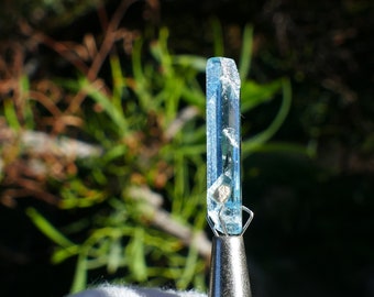 Natural Aquamarine Crystal, Raw Aquamarine Specimen 2.66 Size: 22x4x4 mm 0.87" inch