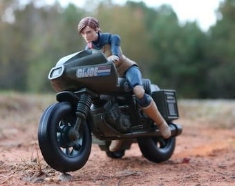 G.I. Joe Classified - Ram Motorcycle - 6" inch or 1:12 Scale - Vintage Style G.I. Joe - Painted