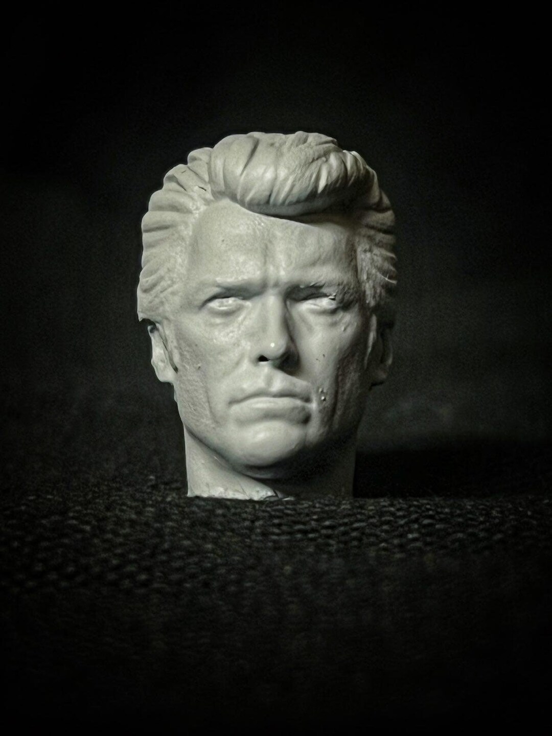 112 Scale Head Sculpt Inspired by Clint Eastwood Custom 6 Action