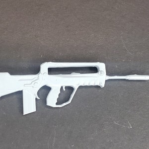 G.I. Joe Classified - Dusty&#39;s Famas Rifle -  6&quot; inch or 1:12 Scale - 80&#39;s Sunbow Cartoon - Unpainted