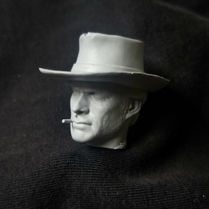 1:12 Scale Head Sculpt inspired by Clint Eastwood #2 - Custom 6&quot; Action Figure Head