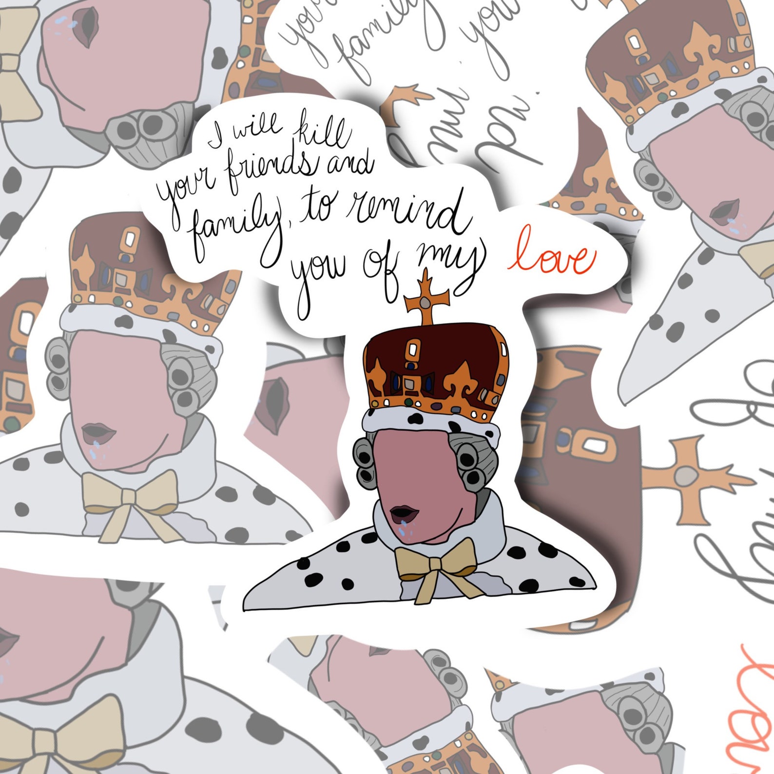 King Hamilton sticker decal Jonathan Groff Etsy