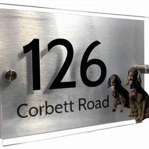 Designer House Sign. address plaque with your own image