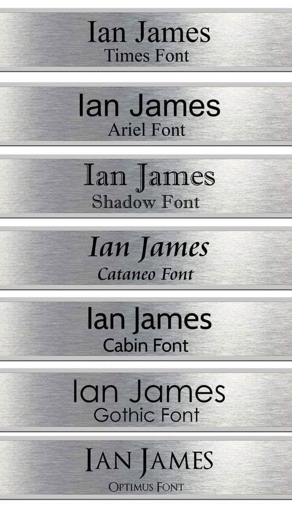 Personalised Office Door Name Plate | Silver Aluminium Holder With Custom Engraved Acrylic Insert
