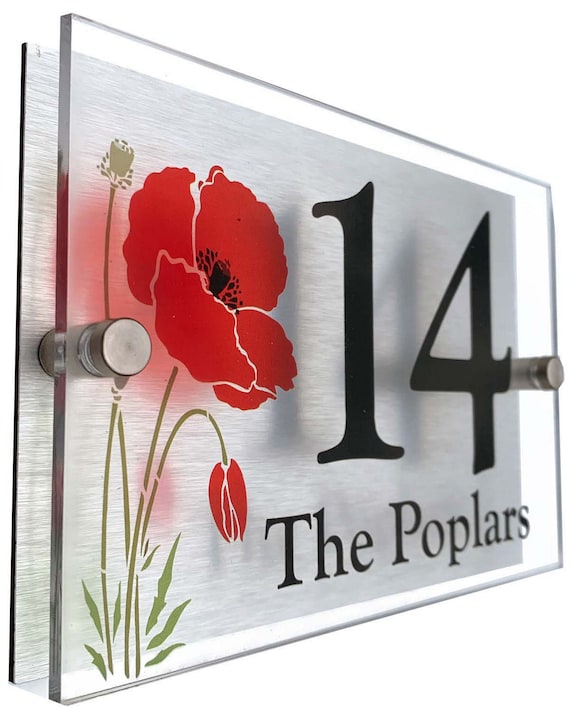 Modern House Number Plaque | Poppy Design