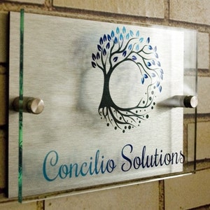 Custom Acrylic Business Plaque | Door,Reception,Office Sign