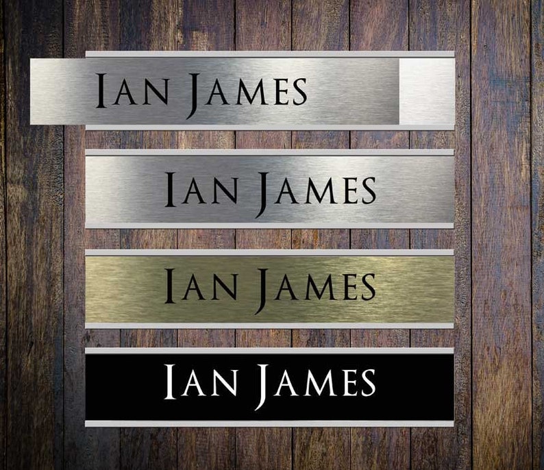 Door Nameplate Holders With Personalised Name Plate Insert Etsy