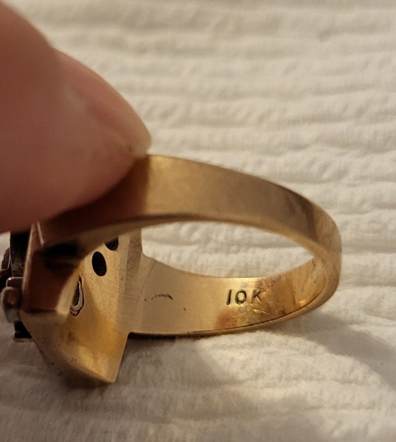 Vintage/Antique Masonic Ring 10K Gold - free ship… - image 4