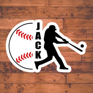 Baseball Player Name Personalized Sticker, Custom Baseball Gift, Personalized Baseball Team Name, Baseball Team Gift, Sports Team Decal