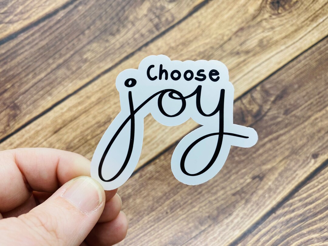 Choose Joy Sticker, Word Stickers, Phrase Stickers, Trendy Stickers ...