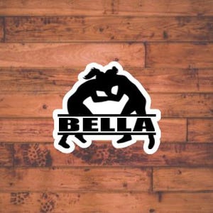 Wrestling Player Girl Name Personalized Sticker, Custom Wrestling Gift, Personalized Wrestling Team Name, Wrestling Team Gift, Sports Team