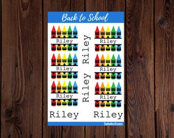 Personalized Back to School Sticker Sheet, Name Sticker Pack, Custom Stickers, Student Labels, Planner Stickers, Journal, Trendy Stickers