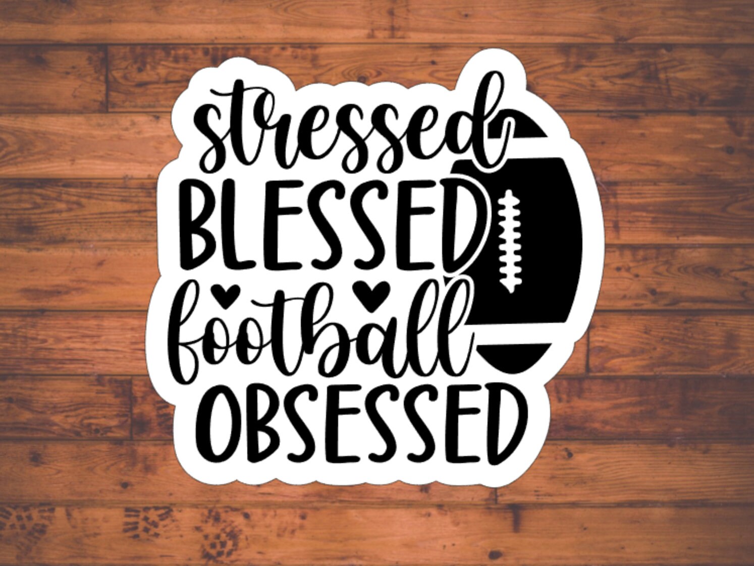 Football Obsessed Sticker Football Fan Sticker Football Gift Etsy
