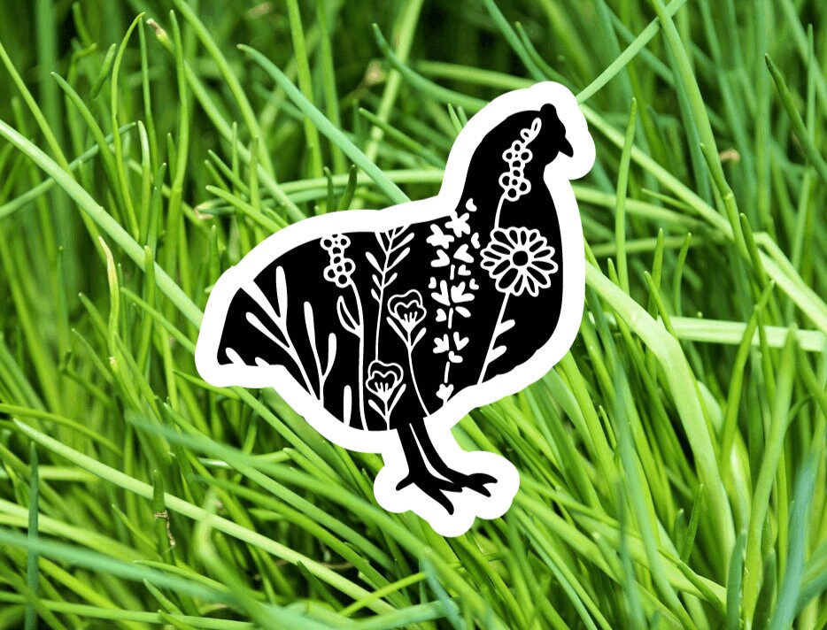 Chicken Sticker, Farm Stickers, Botanical Stickers, Wildflower Stickers ...