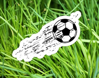 Soccer Ball Waterproof Sticker, Die Cut Glossy Decal