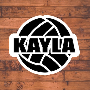 Personalized Volleyball Name Sticker, Custom Name Sticker, Volleyball Team, Volleyball Player, Volleyball Team Gift, Athlete Sticker