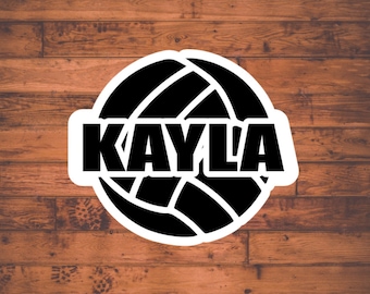Personalized Volleyball Name Sticker, Custom Name Sticker, Volleyball Team, Volleyball Player, Volleyball Team Gift, Athlete Sticker