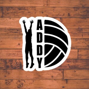 Personalized Volleyball Name Sticker, Custom Name Sticker, Volleyball Team, Volleyball Player, Volleyball Team Gift, Athlete Sticker