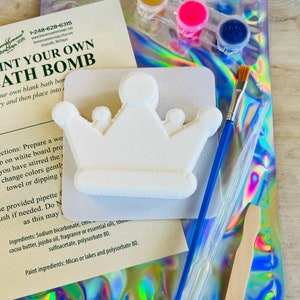 Paint Your Own Crown Bath Bomb Kit