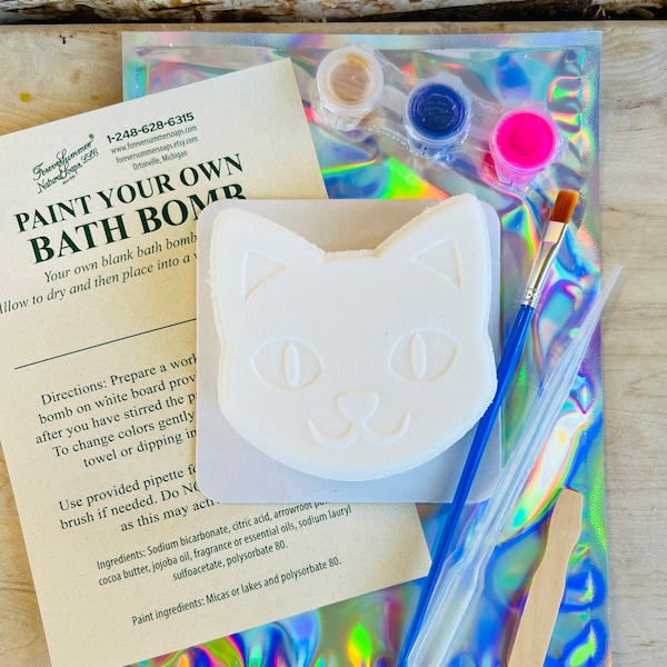 Paint Your Own Cat Bath Bomb Kit