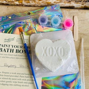 Paint Your Own OXOX Conversation Heart Bath Bomb Kit