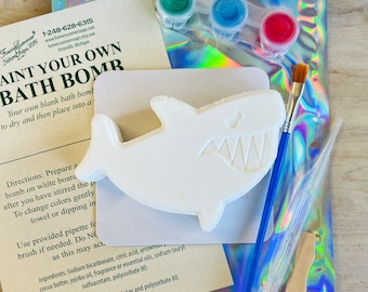 Paint Your Own Shark Bath Bomb Kit