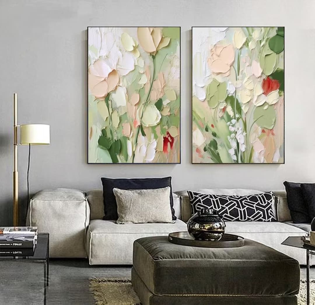 3D Original Floral Oil Painting,flower Painting,floral Wall Art