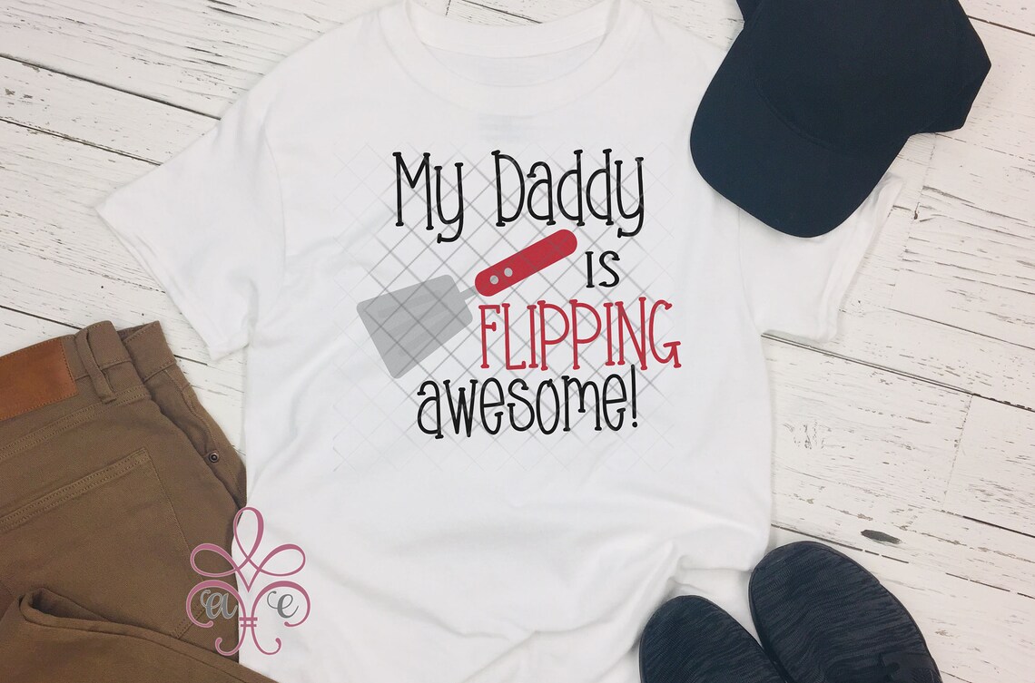 My Daddy is Flipping Awesome SVG Happy Fathers Day Clipart | Etsy