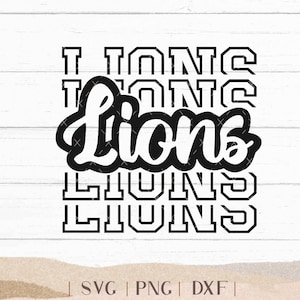 Lions SVG - Lions Bundle - School Spirit SVG - Lions Cheer Football - Mascot SVG - Lions Shirt - Lions Sports - Lion Pride -  Png Dxf Svg