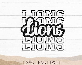 Lions SVG - Lions Bundle - School Spirit SVG - Lions Cheer Football - Mascot SVG - Lions Shirt - Lions Sports - Lion Pride -  Png Dxf Svg