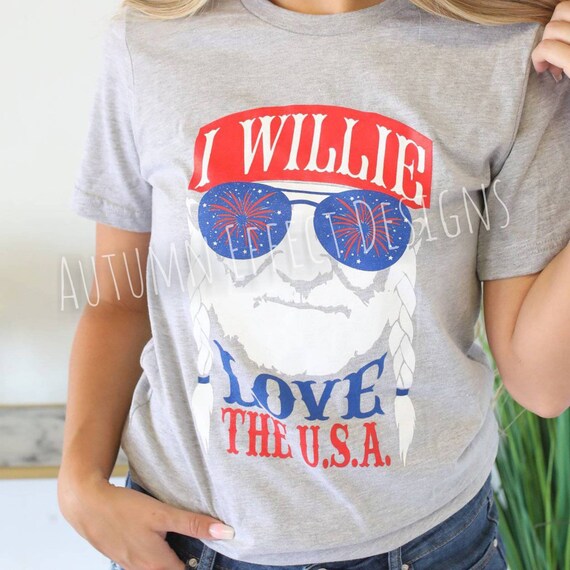 I Willie Love The Usa Svg Willie Nelson Cut File For 4th Of Etsy
