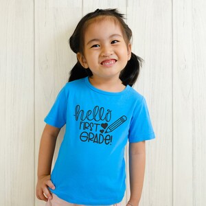 Hello 1st Grade SVG - Back to School Bundle with All Grades - Hello Back to School - School Tshirt Design - DXF PNG Pencil Grade Teacher image 3