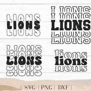 Lions SVG - Lions Bundle - School Spirit SVG - Lions Cheer Football - Mascot SVG - Lions Shirt - Lions Sports - Lion Pride -  Png Dxf Svg