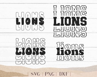 Lions SVG - Lions Bundle - School Spirit SVG - Lions Cheer Football - Mascot SVG - Lions Shirt - Lions Sports - Lion Pride -  Png Dxf Svg
