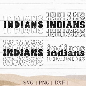 Indians SVG - Indians Bundle - School Spirit SVG - Indians Cheer Football - Mascot SVG - Indians Shirt - Indians Sports - Indian Png Dxf Svg