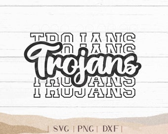 Trojans SVG - Trojans Bundle - School Spirit SVG - Trojans Cheer Football - Mascot SVG - Trojans Shirt - Trojans Sports -  Png Dxf Svg