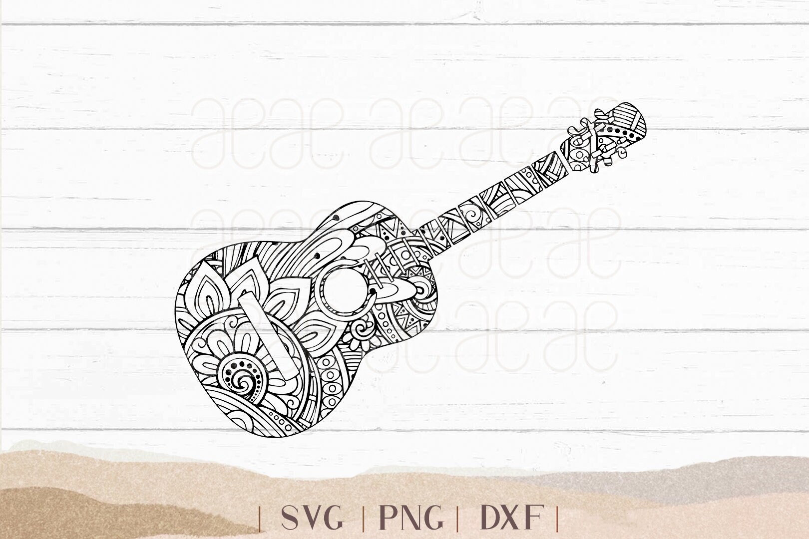アート・デザイン・音楽 British Silhouette Artists & Their Work Mandala Guitar SVG, Guitar Silhouette, Music SVG, Mandala