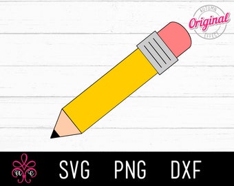 Pencil SVG, Teacher SVG, School, Cut File for Cricut, Pencil Monogram, Teacher Gift, Commercial Use Cut File, Digital Download