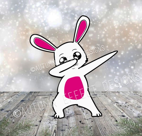 Download Dabbing Easter Bunny Svg Dxf Cut File For Cricut Funny Etsy