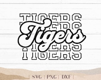 Tigers SVG - Tigers Bundle - School Spirit SVG - Tigers Cheer Football - Mascot SVG - Tigers Shirt - Tigers Sports - Png Dxf Svg